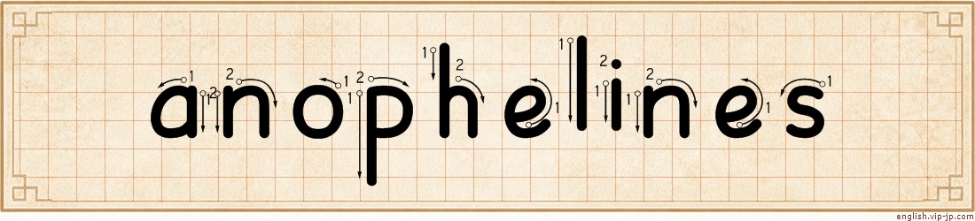 anophelines lettering