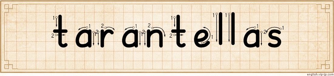 tarantellas lettering