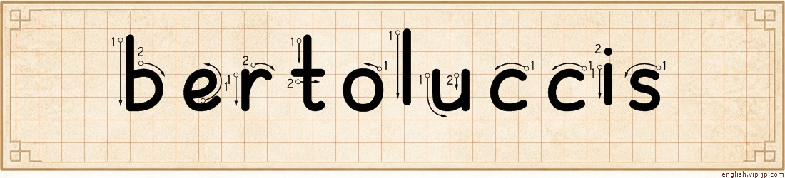 bertoluccis lettering