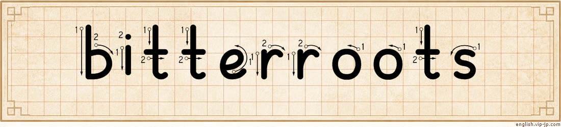 bitterroots lettering