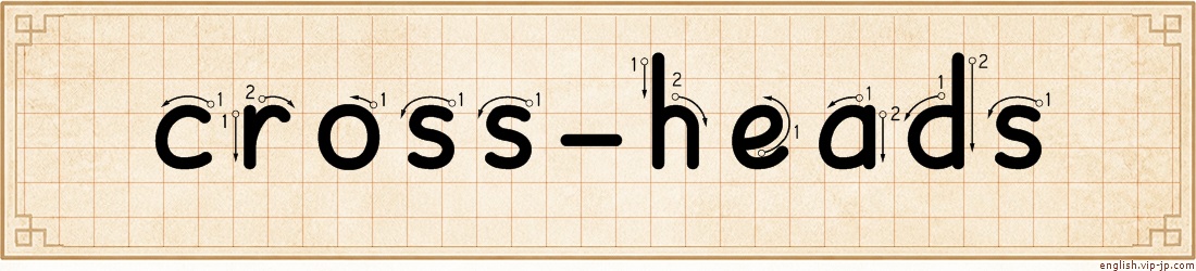 cross-heads lettering