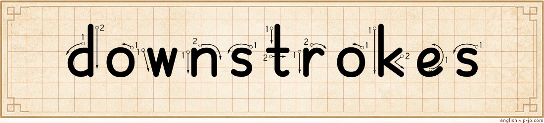 downstrokes lettering