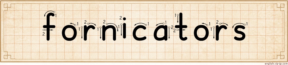 fornicators lettering