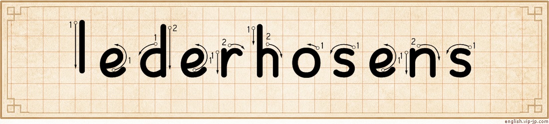 lederhosens lettering