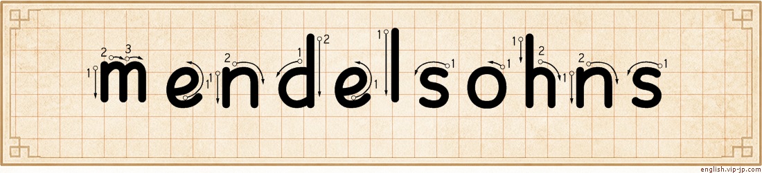 mendelsohns lettering