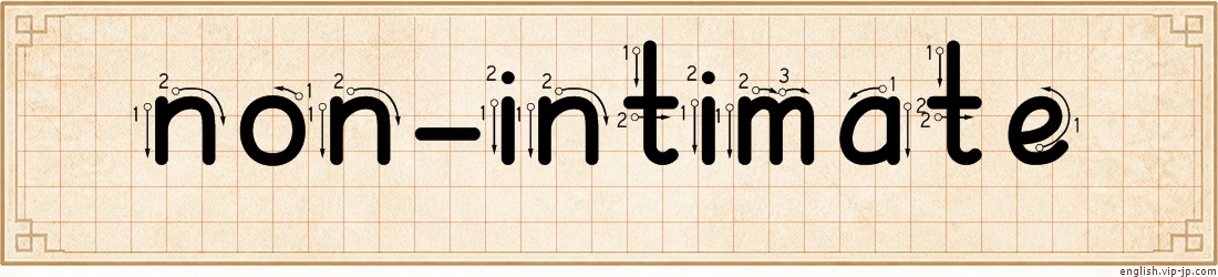 non-intimate lettering