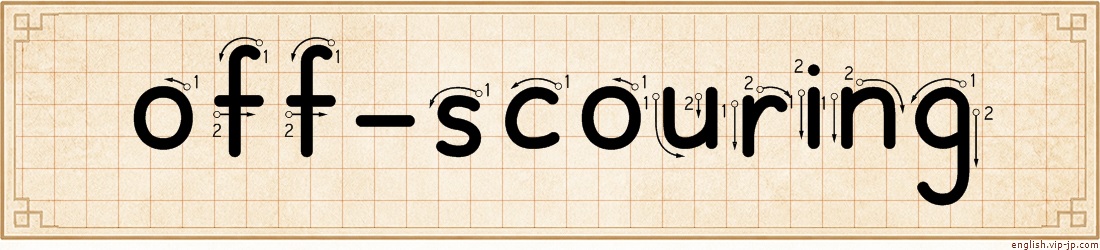 off-scouring lettering