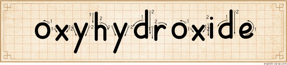 oxyhydroxide lettering
