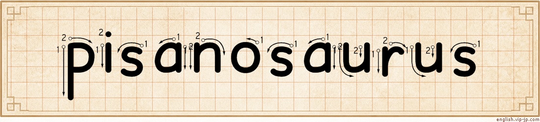 pisanosaurus lettering