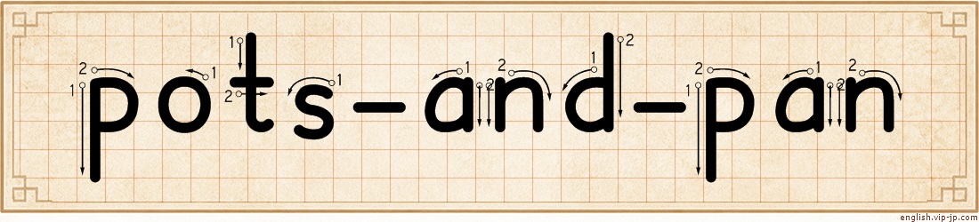 pots-and-pan lettering