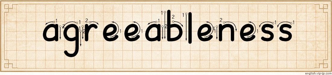 agreeableness lettering