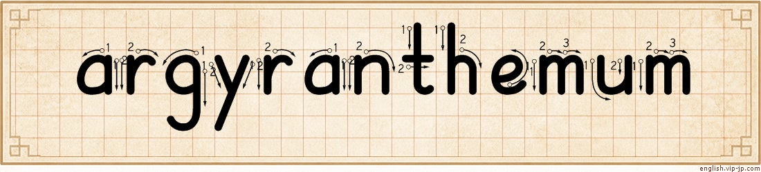 argyranthemum lettering