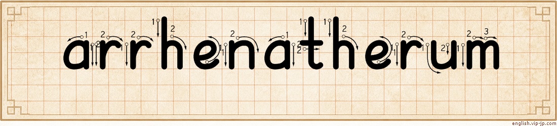 arrhenatherum lettering