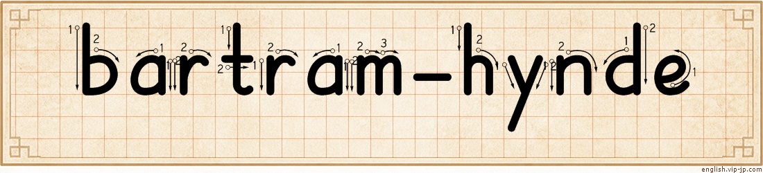 bartram-hynde lettering