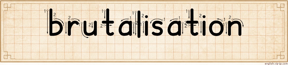 brutalisation lettering
