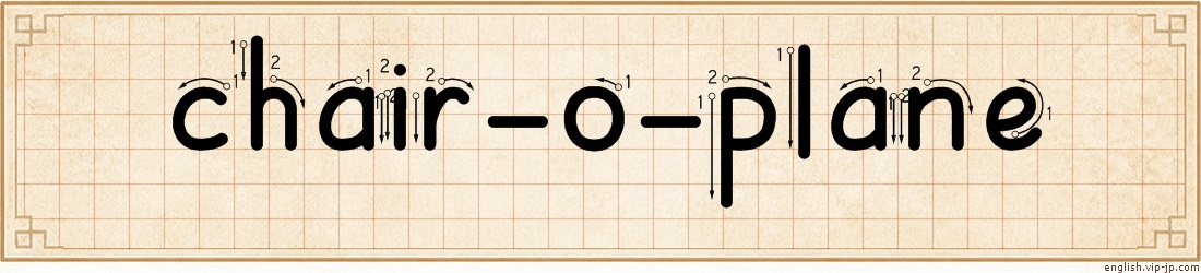 chair-o-plane lettering