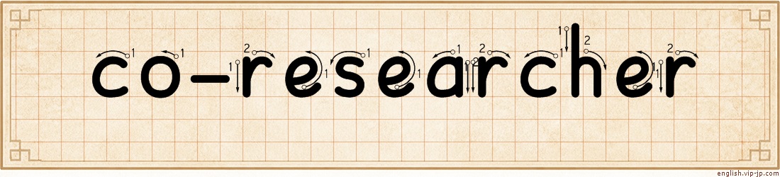 co-researcher lettering