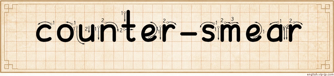 counter-smear lettering