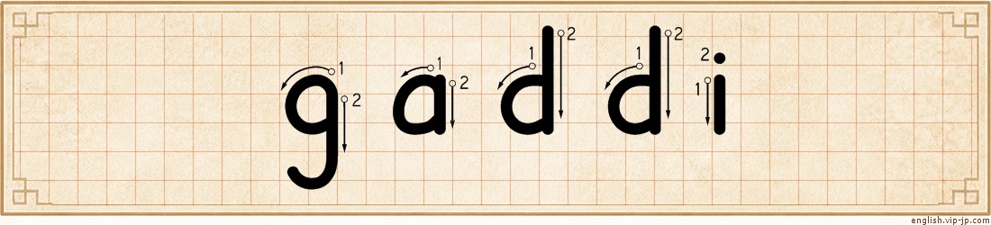 gaddi lettering