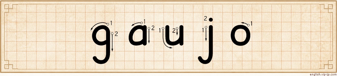 gaujo lettering