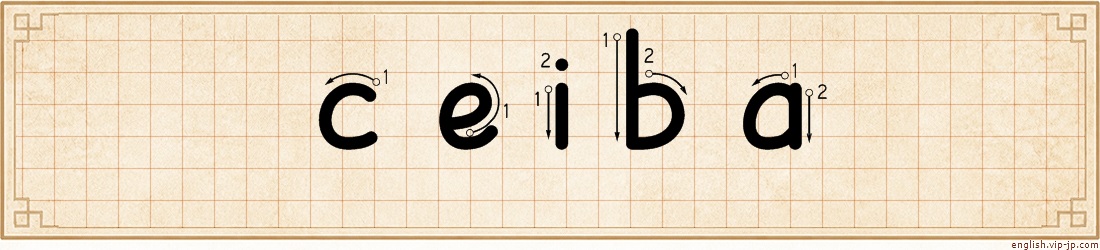ceiba lettering