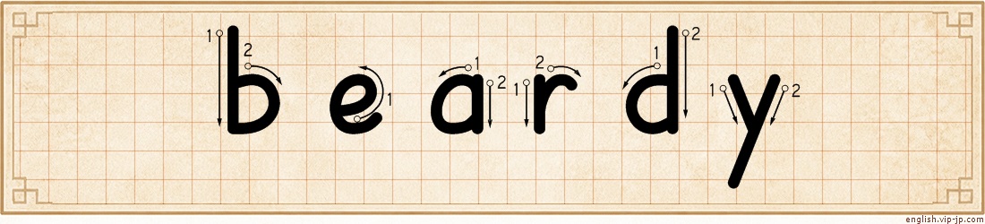 beardy lettering