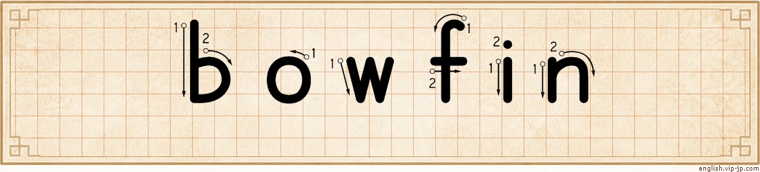 bowfin lettering