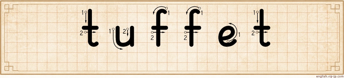 tuffet lettering