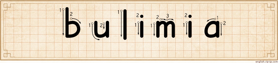bulimia lettering