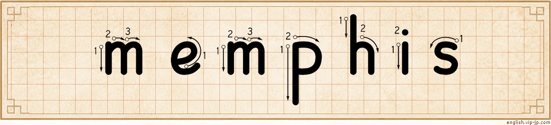 memphis lettering