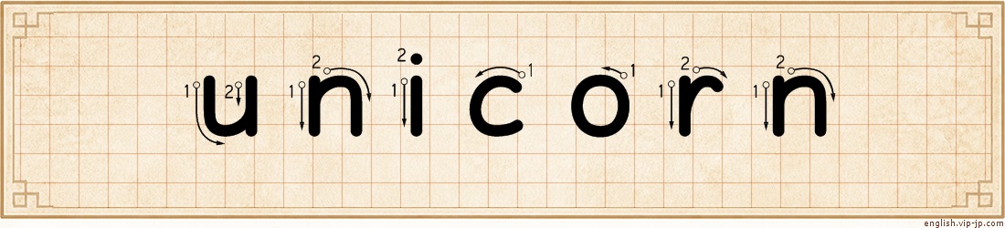unicorn lettering