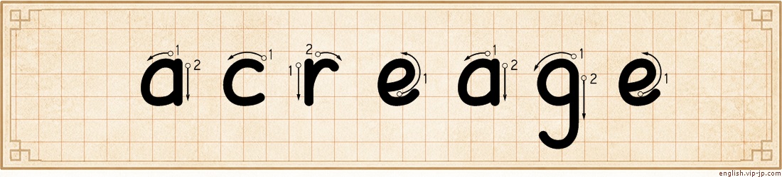 acreage lettering