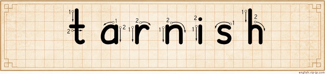 tarnish lettering