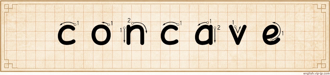 concave lettering