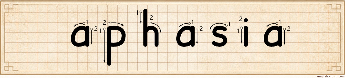 aphasia lettering