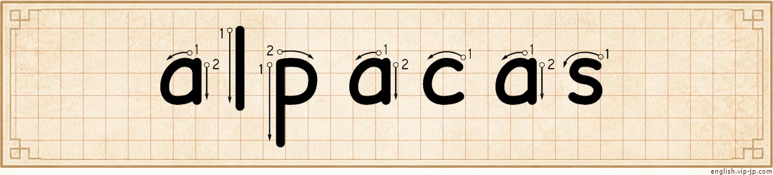 alpacas lettering