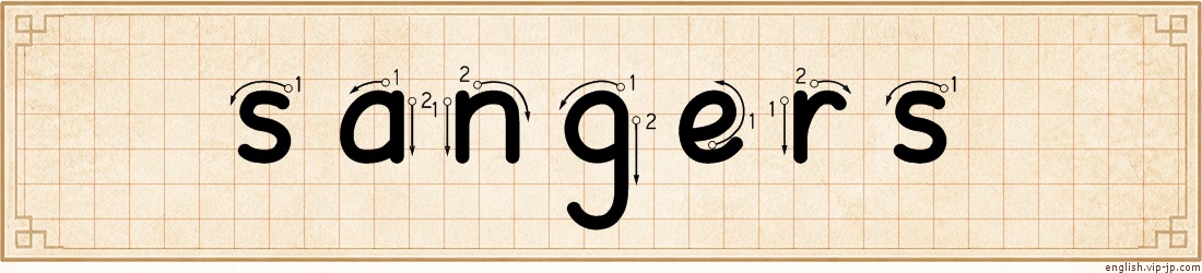 sangers lettering