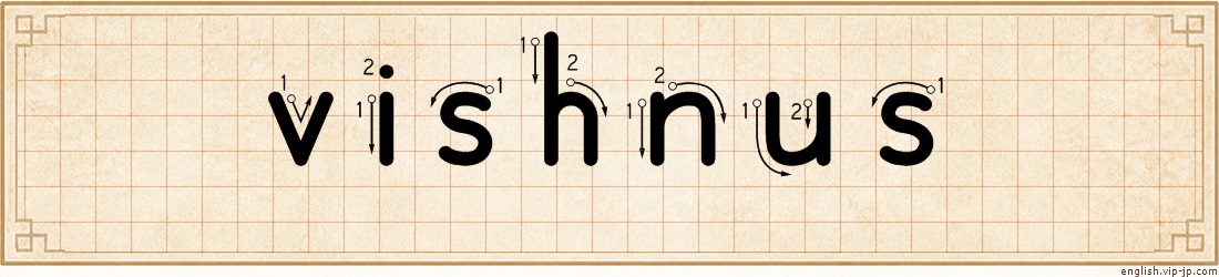 vishnus lettering