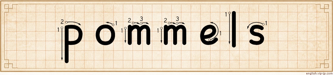 pommels lettering