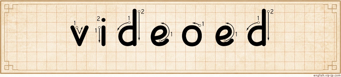 videoed lettering
