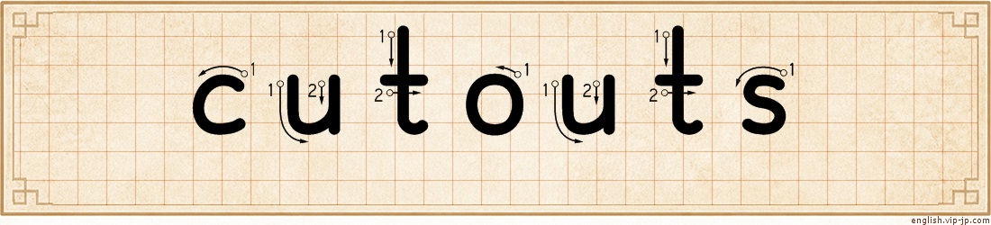 cutouts lettering