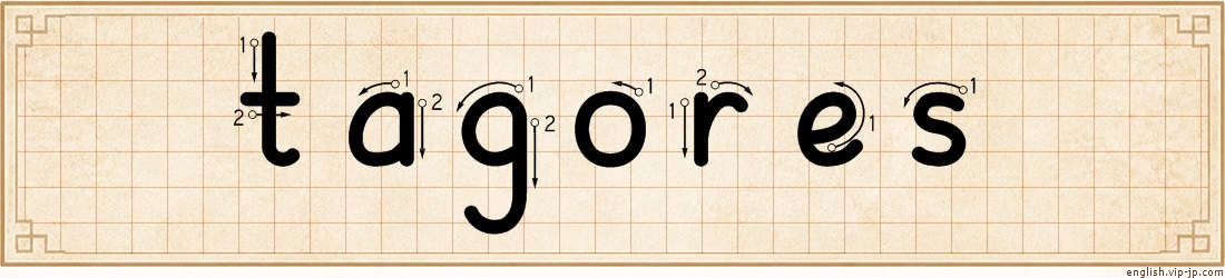 tagores lettering