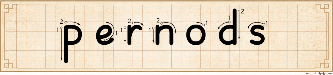 pernods lettering