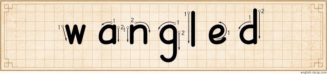 wangled lettering
