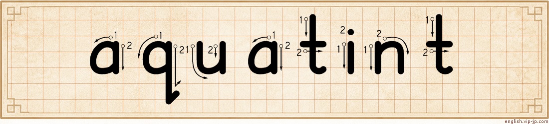 aquatint lettering