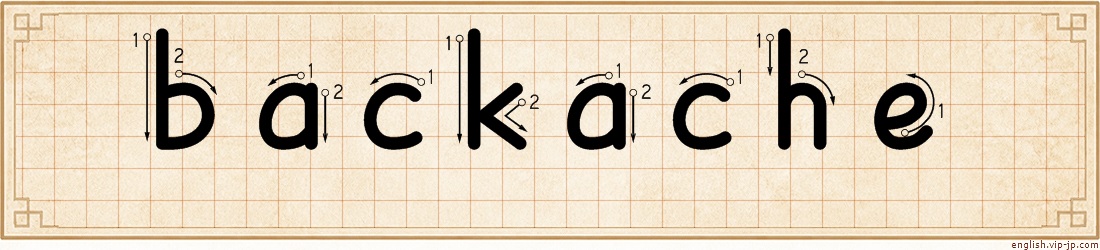 backache lettering