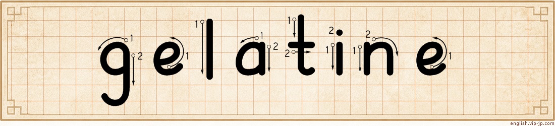 gelatine lettering