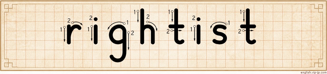 rightist lettering