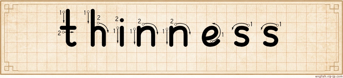 thinness lettering