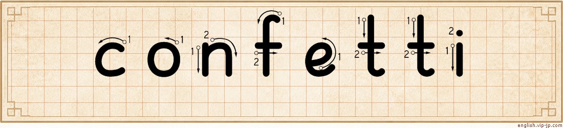 confetti lettering